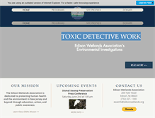 Tablet Screenshot of edisonwetlands.org